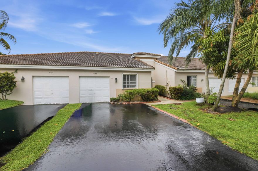 Rarely available and beautifully updated villa located in the Manors @ Villages of Renaissance. This one story villa features 2 bed/1 bath / 1 car garage on serene water views. Brand new bright and light kitchen and large updated bathroom. Kitchen features all  new cabinets and stainless steel appliances. Large updated bathroom, featuring 2 separate sinks and large shower.   Freshly painted interior . Walk in to a large living/ dining set up that over looks a lush backyard. Accordion Shutters. Located close to all major highways, shops