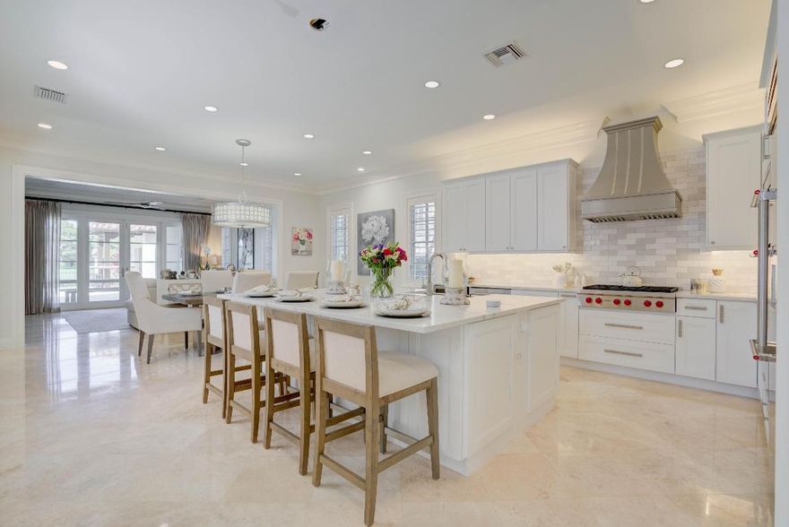 Incredible furnished, 4 bedroom, 4 1/2 bathroom home in the sought after Trump National Golf Club. The spacious, private patio and pool area have been extended. Great views overlooking the 3rd hole of the golf course and lake. Large, fenced in yard and private putting green. Enjoy a glass of wine on the covered patio and dinner at the recently renovated Summer kitchen. Trump National is located just off Donald Ross Road and close to the airport, shopping, great restaurants and so much more. Make an appointment to check out this spectacular home today! Access to amenities available with purchase of membership. Owners occupy the home from November 1 through April 30th. DO NOT ASK ABOUT ANNUAL RENTALS PLEASE! Please call with any questions.