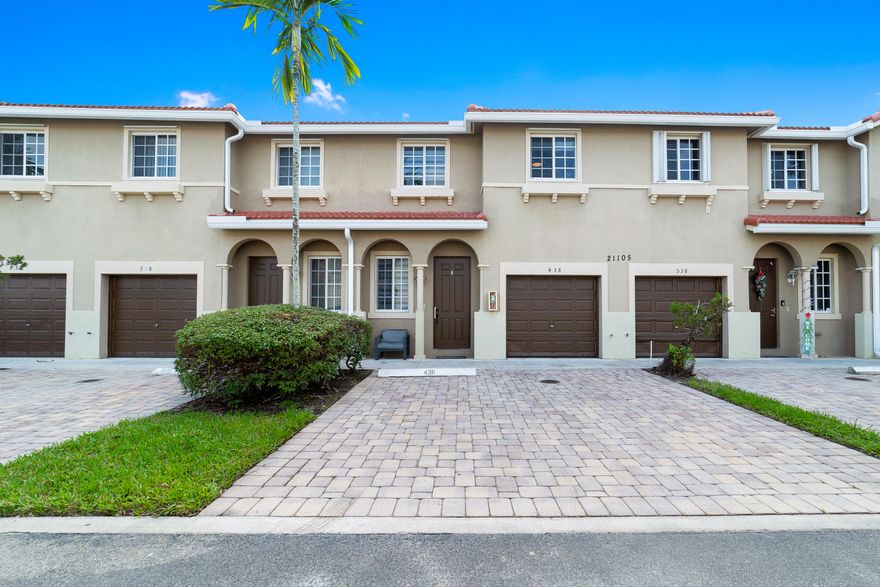 Check out this beautifully renovated two-story 4/2.5 townhouse in the peaceful, gated Majorca Isles III community in Miami Gardens. It features four bedrooms, two and a half bathrooms (with a half bath on the first floor), a one-car garage, and extra parking on a brick driveway for two cars. The kitchen is all new, with wooden cabinets, granite counters, and stainless-steel appliances. There's also a new washer and dryer. Instead of carpet, you'll find easy-to-maintain laminate floors throughout. The community offers great amenities, all for a low HOA fee. Ready to move in, this townhouse is the best deal in the neighborhood.