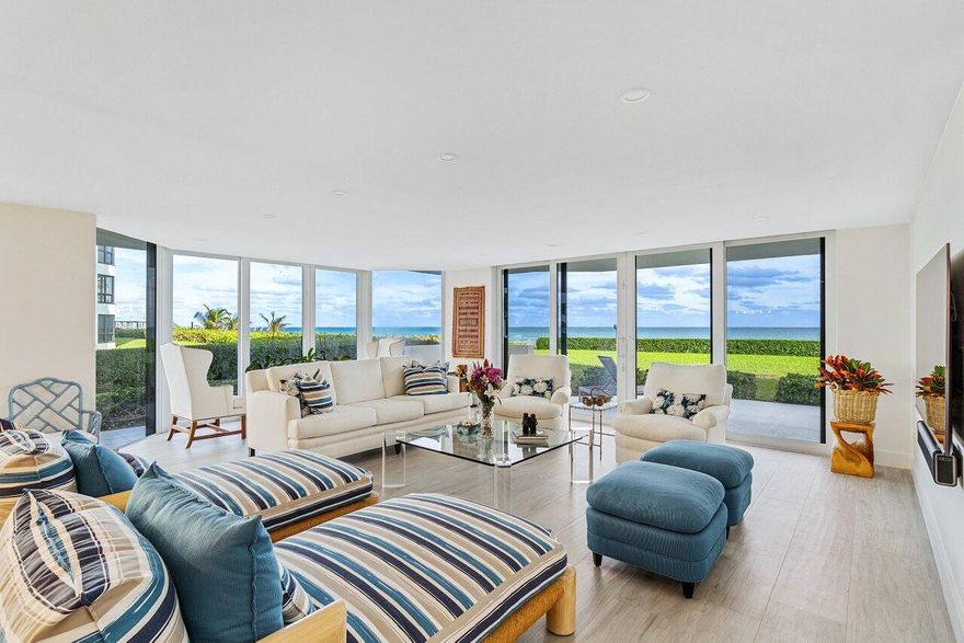 Welcome to premier Ocean Front Living. This exquisite oceanfront residence offers an unparalleled lifestyle with breathtaking views and luxurious amenities.

This elegant 3-bedroom, 3-bathroom home spans 2,695 square feet of sophisticated living space. Enjoy a private wrap-around terrace and a secluded patio, perfect for entertaining or soaking in serene ocean vistas. Home includes two covered parking spaces in a secure garage.

Residents of this distinguished boutique enjoy top-tier amenities, including a newly renovated pool, state-of-the-art gym, and 24-hour security with a gated entrance, concierge service, and doormen.

Leisure facilities include a heated pool, hot tub, sauna, and spa. For active living, the property boasts a tennis court, new pickleball court and bike room.