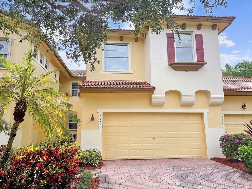 Exceptional Opportunity in Prestigious Heron Bay – Tuscany! Enjoy water view in this beautifully maintained home, with a two-car garage, tile flooring downstairs, and elegant laminate wood upstairs. The spacious loft is perfect for a home office or play area. The large primary suite includes two walk-in closets, a soaking tub, a separate shower, and dual vanities. The open, updated kitchen offers a relaxing water view and flows seamlessly to the screened patio and private garden.  Rent includes full access to Heron Bay’s 5-star resort amenities: multiple clubhouses, resort-style pools, fitness center, saunas, steam rooms, tennis, racquetball, basketball courts, and kids’ play areas. Live the Resort Lifestyle every day — in a gated community with A+ rated schools