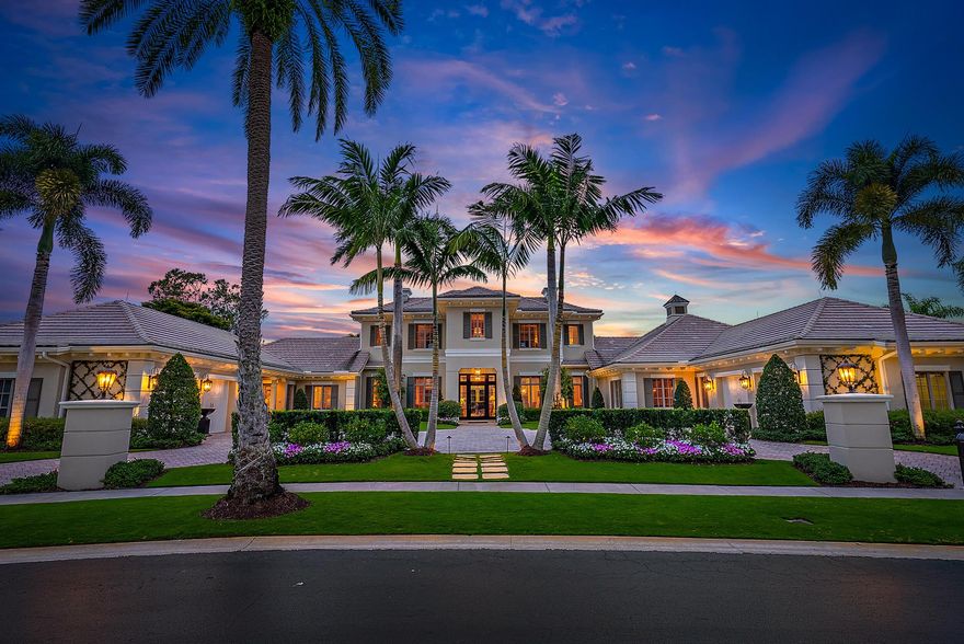 Magnificent custom estate on .71-Acre lot in the award-winning Club at Ibis. This one-of-a-kind property is located in Ibis's prestigious Eagle Isle neighborhood and boasts sweeping views of the 12th hole of the Jack Nicklaus-designed Legend Course.. This estate is impressive--both from a distance, and up close. The reimagined exterior and landscaping creates world class curb appeal. As you enter and explore the home, you will be impressed by fine craftsmanship and attention to detail. This estate was custom designed, masterfully built, and appointed with luxurious and classic interior finishes. Expertly refreshed with renovations in 2022 and 2023 and designed with warm traditional style, this grand estate is luxurious, comfortable and offers immense space and privacy.