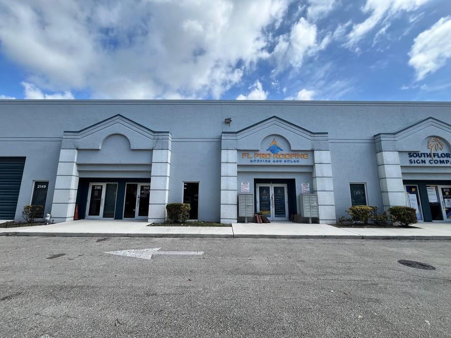 The Powerline Commerce Park is a 23,900 square foot small bay warehouse property and is located 1.5 miles west of the I-95 Expressway and 3 miles east of the Florida Turnpike. The property was built in 2002 and has frontage on Powerline Road near the intersection of Copans Road. The building has 20 foot tall ceilings, 3-phase electric heavy power availability, and hurricane impact upgrades. The roof is Twin-T concrete construction, and the unit sizes range from 1,200 square feet up to 2,700 square feet with office buildouts ranging from 20-30%. All the warehouse units are air conditioned and have grade level overhead doors. The property is zoned I-1 for Light Industrial.