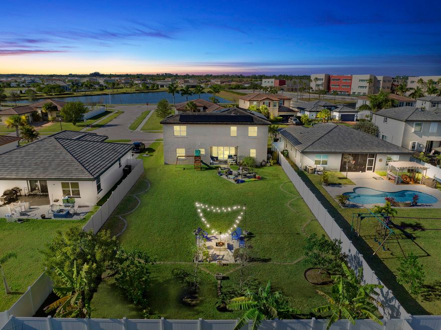 Big house, big yard, and resort-style amenities! You can have it all! Located in gated Copper Creek, this 4-bed, 3-bath 2,743 Living Sqft home features a large den that can easily convert to a 5th bedroom. CBS construction and set on a premium oversized lot, you get the space you want and the amenities you expect. Enjoy a gorgeous clubhouse with party kitchen, spacious fitness center, kid space, basketball & tennis courts, plus a large pool with kiddie pool and playground. The backyard shines with a fire pit and plenty of room for a pool, volleyball, or wide-open play. Off Glades Cutoff Rd with quick access to I-95, Tradition, and Mets Stadium. Leased solar offers big savings without long-term ownership. Copper Creek is a family friendly, active gated community with lots of social events.