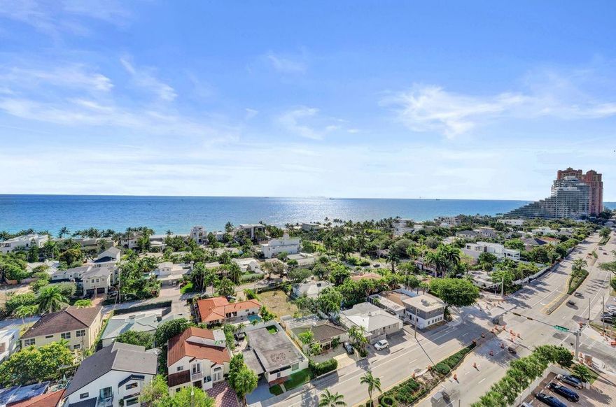 Step into a world of refined elegance with this stunning unit boasting floor-to-ceiling walls of glass, located just two short blocks from a beautiful white sand beach. Situated on the 16th floor, it offers panoramic views of the intracoastal, horizon & ocean. The spacious layout rivals some two-bedroom units & the open-concept living area features all brand-new, high-end appliances, new quartz countertops & new overall renovations. A huge private balcony offers relaxation & dinner al fresco with the stunning scenery as a backdrop. This unit comes w/ rare covered garage parking, heated pool, modern gym, sauna, large social room & storage space- all in the best kept building of this exceptionally desirable coastal area offering a convenient & luxurious lifestyle next to grocery/restaurants. As a new tenant, you will be the first to reside there since renovations! The shape and size of the living area is very convenient with an "L" shape that can accommodate a guest sleeping area due to the size and shape (murphy bed accepted). Also, the beautiful, large pool is private to this building. And this building has its' own management.