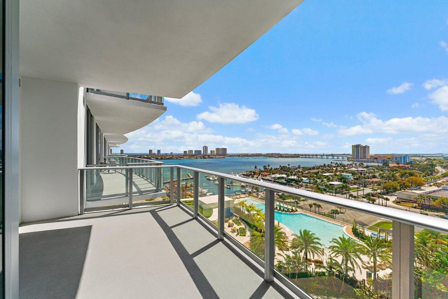 Newly built residences at Nautilus 220, offering southeast panoramic Intracoastal and ocean views, sophisticated design, and a truly elevated lifestyle from this A10 model floorplan. This unit is move in ready with built-in custom closets and custom bar area!   Residents enjoy luxury amenities, a private wellness center, resort-style pools, and three on-site restaurants/cafes including the waterfront steakhouse, SeaHawk Prime.  Set beside a marina with slips available up to 100ft and complemented by a one-acre outdoor amenity deck. Thoughtfully designed residences showcase 10-foot ceilings,10-foot sliding doors, Miele appliances, quartz counters with waterfall island, European cabinetry, and a spacious primary suite with water views.  Nautilus 220 delivers a complete resort experience with resort style pool deck, spa, fire pit, yoga lawn, putting green, and dog park. Two floors of indoor amenities include a state-of-the-art fitness center, spin and yoga studios, sauna and steam rooms, bowling lanes, theater, golf simulator, music/recording studio, clubroom, billiards, card tables, children's playroom, teen lounge, plus a rooftop lap pool and spa with sweeping 360-degree views.  Additional conveniences include 24-hour security and management, EV charging stations, guest suites, private beach club access, and a grand lobby with 18-foot ceilings designed by Interiors by Steven G.  Pet-friendly and impeccably appointed,  Nautilus 220 brings luxury living together in one exceptional waterfront address.