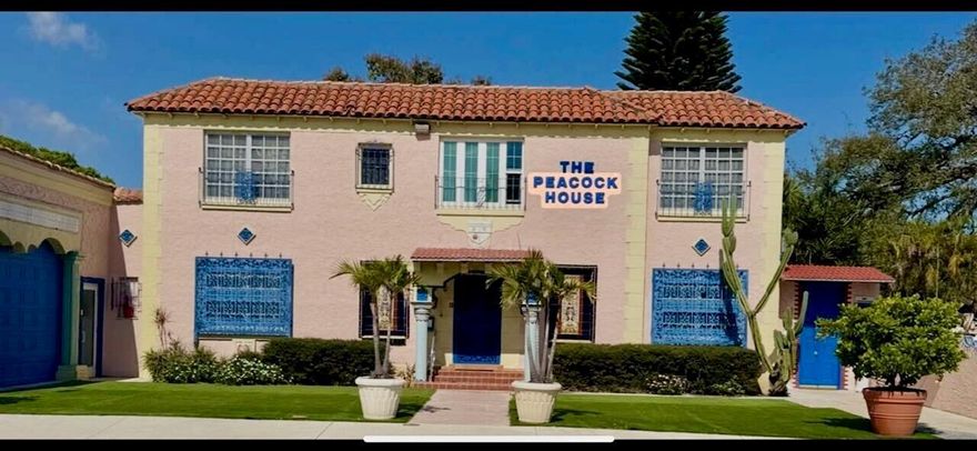 Charming apartment on the historic Peacock House Grounds in downtown Fort Pierce. This unique retreat is surrounded by lush gardens, colorful peacocks, and native wildlife, offering a peaceful setting just two blocks from downtown and the Indian River. Private gated entrance with direct access to Orange Ave. Located in the Peacock District across from a 24-hour gym and steps from restaurants, cafes, and art studios. A rare blend of tranquility and convenience.