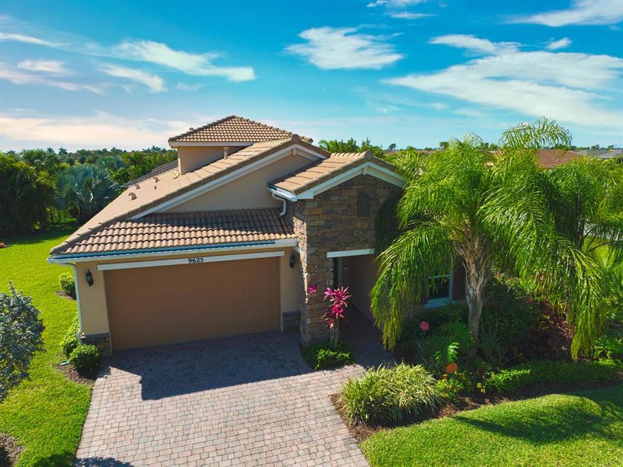 DON'T MISS THIS ONE! This ''gently lived in'' 3 bedroom/3 bath w/den showpiece is situated on a huge corner lot. From the moment you enter you'll notice the true pride of ownership. The gourmet kitchen boasts 42'' cabinets, dbl. wall ovens, a drop-in gas cooktop, and a huge cook's island. The  spacious upstairs suite makes the perfect man cave retreat. The large master suite features a walk in closet, dbl. sinks and large frameless shower enlcosure. Other features include full impact windows and doors, a barrel tile roof, and a screened, covered lanai. Enjoy Vitalia's grand clubhouse with every club imaginable plus pickleball, tennis, bocce, cards, and professional entertainment. Vitalia offers it all. Come join the fun!