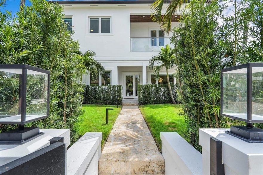 Unique home in the south-end neighborhood and just steps away from the intracoastal. This 5-bedroom, 5 full bath home is truly paradise with a private backyard oasis, luxurious landscaping, and panoramic windows on the first and second floor with views of the intracoastal waterway. Updates include hurricane impact windows/doors, kitchen with custom cabinetry, quartz countertops, stainless steel appliances, and a home gym. The home's beautiful, heated pool was built in 2019 and includes jacuzzi style jets. The living spaces on the second floor are embellished with a beautiful bamboo wooden floor and feature 10' ft high ceilings. Multiple living areas make it perfect for entertaining. This beautiful home is set in the perfect location just minutes from Palm Beach, and Palm Beach Int'l