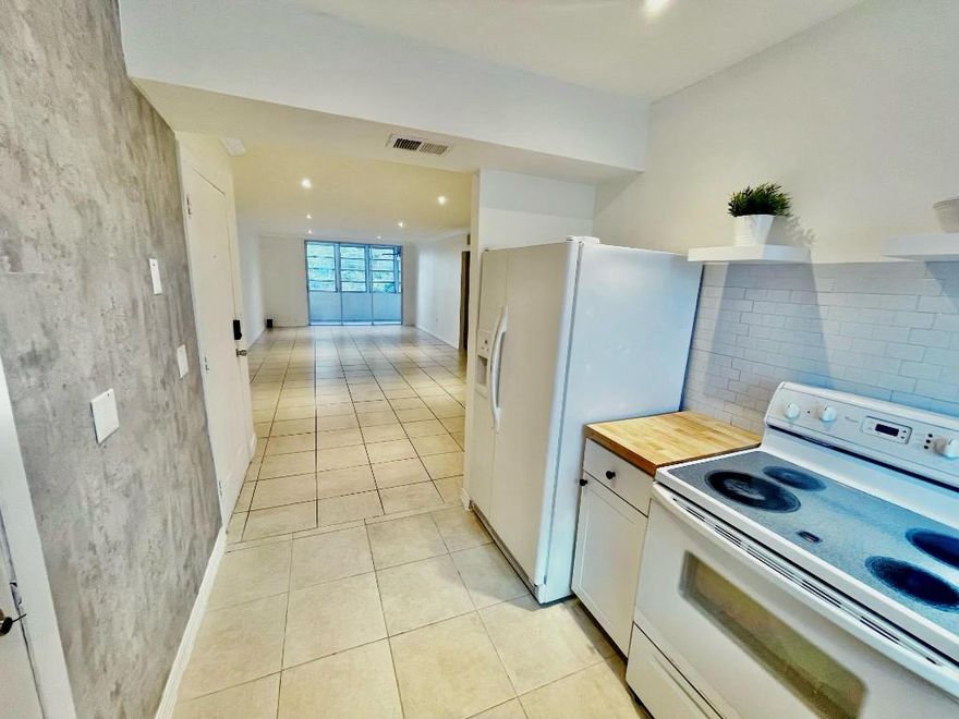 Renovated 2-bedroom, 2-bath condo offering fresh paint, modern finishes, recessed lighting, and an in-unit washer and dryer. Water and one assigned parking space included. Concrete restoration is nearing completion, with temporary balcony restrictions. Rentals allowed immediately. Prime location near I-95 and just minutes from the beach and downtown Lake Worth's dining, shopping, and entertainment. No current assessments, with a new roof scheduled for February/March.