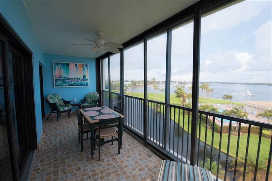 Remodeled and updated corner 2bd/2bth unit with direct view of Intracoastal and Jupiter Island. Large glass & screen enclosed balcony. Unit features wood Flooring throughout, Granite and wood cabinetry in kitchen, large laundry room for condo on water. Building has beautiful dock for boating / fishing, clubhouse with heated pool and BBQ area for entertaining. Excellent location near great dining and shopping.
