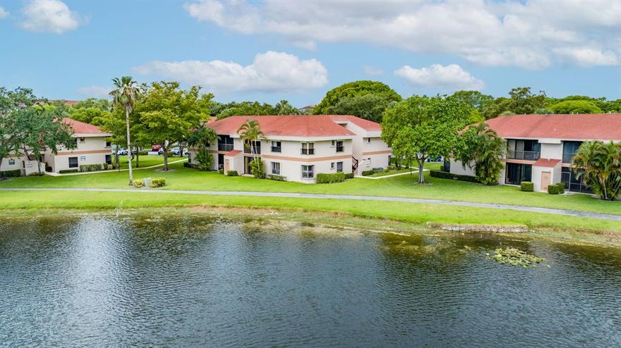 Spacious 3 bedroom in the beautiful community of the Township.  This unit is on the second floor it has hurricane shutters, 4 yr old AC, and newer washer and dryer. This unit is on the lake.$170. quarterly Master Association feeHOA requires a 15% down payment.