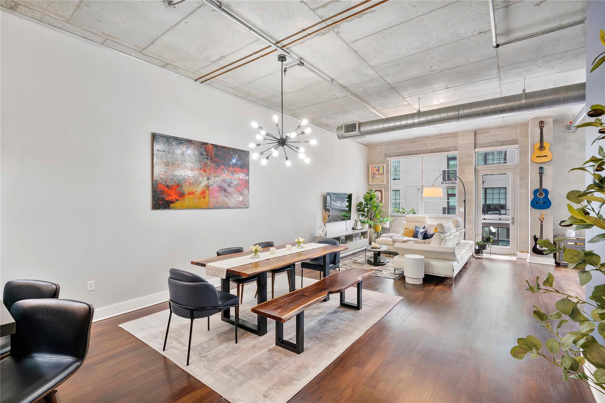 Discover urban living in the heart of Flagler Village, Fort Lauderdale's most sought-after neighborhood. This 2-bed, 2-bath loft-style residence offers a perfect blend of industrial design & modern luxury. The kitchen boasts sleek quartz countertops and a gas stove with stainless steel appliances. The bathrooms are elegantly finished with marble tile, adding a touch of sophistication. The guest bedroom provides flexibility with the option to embrace the open loft style or create privacy with sliding frosted glass doors. Expansive impact windows illuminate the space, while the private balcony overlooks the heated pool. Additional amenities include a BBQ area and fitness room on ground level. Just minutes from the beach, downtown Fort Lauderdale's vibrant Las Olas Blvd