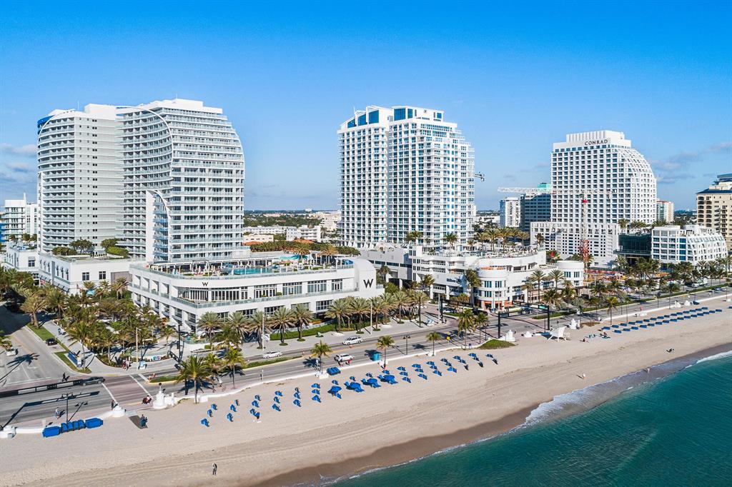 Newly re-designed, fully furnished, oceanfront residence located in the world renowned W hotel and residence in Fort Lauderdale Beach. Features include 9 foot floor-to-ceiling windows and spacious balconies with breathtaking ocean, intercostal and city views. Washer/dryer, full-size kitchen, top-of-the-line appliances. Porcelain wood tile in living areas and ocean-themed carpet in bedrooms. Resort-style amenities including 2 pools, fitness center, great dining options-Steak954 and Sushi Bar.