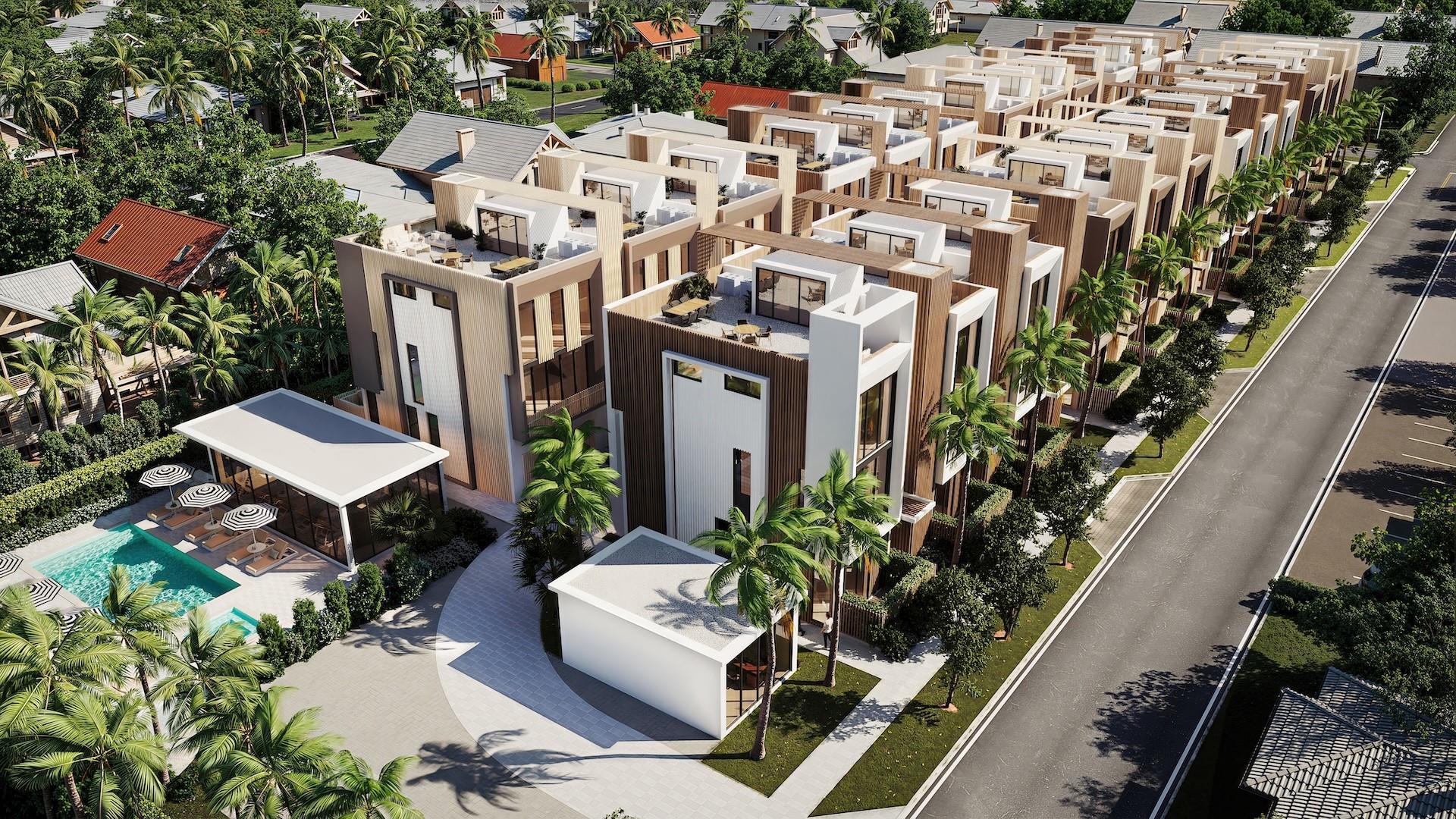 RISING ABOVE FORT LAUDERDALE’S VIBRANT VICTORIA PARK NEIGHBORHOOD, Regency Park delivers a sophisticated synthesis of turnkey luxury, modern architecture & lifestyle-driven amenities, including pool, gym & co-working space. Designed by acclaimed architect Kobi Karp, this intimate collection of 24 townhomes introduces an entirely new level of design-forward living to one of South Florida’s fastest-growing communities. Each residence spans 3 levels, featuring interiors that balance refined finishes & an emphasis on both form & functionality. Armony Cucine kitchens boast stone countertops & a full Miele appliance suite—including an integrated coffee system. A ground-floor patio & landscaped rooftop terraces create effortless indoor-outdoor flow, perfect for entertaining or unwinding in style.
