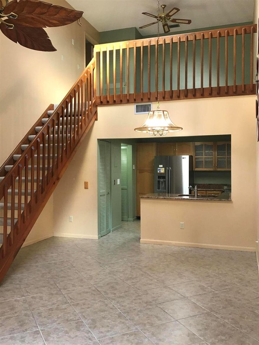 Beautifully updated 2 bedroom 1 bath, plus loft townhome. Stainless steal appliances, granite counter tops, new cabinets and sinks. Skylight and vaulted ceiling. Stack washer/dryer, pantry. Large open patio with new fencing. Five year new metal roof, one year new flat top roof. Close to major highways, shopping, beaches, restaurants, and PBIA.
Community offers tranquil lake, tennis, swimming pool, bike path and jogging.