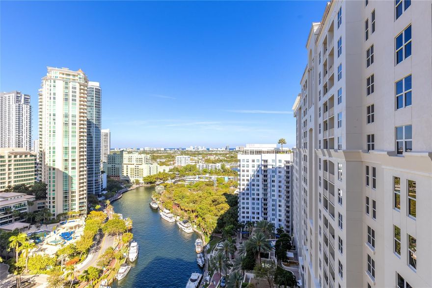 Breathtaking river & ocean views. Fully furnished studio. Downtown Fort Lauderdale. Along the Riverwalk & New River. Upgrades: Kitchen cabinetry, sub-zero fridge, built-in bar, flooring, zebra shades, frosted glass barnyard style door separating bedroom from living space, plenty of storage incl built-ins. Rent includes water, sewer, trash, amenities. Small dog ok, no cats. Parking is additional. Available beginning Apr 2026. Resort Style Amenities: 24 hr concierge, security, front desk, package room, rooftop pool w/ unrivaled panoramic city, river & ocean views, sky lounge, bbq grills, fitness center, basketball + racquetball courts, yoga studio, jacuzzi, steamrooms, saunas, business center, meditation garden, secure parking. Walk 5 min to Las Olas Blvd for restaurants, shops, nightlife!