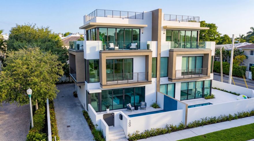 Located in the heart of Delray Beach's vibrant and charming Seagate community, 100 Gleason Street redefines modern luxury living. Set within one of the area's most exclusive and secure neighborhoods, this exceptional residence offers an enviable lifestyle surrounded by refined amenities and coastal elegance. With its contemporary layout and signature architectural design, 100 Gleason introduces a new visual standard for private residences. This impressive home boasts 4,649+/- total square feet of thoughtfully designed living space, featuring three spacious bedrooms, three full bathrooms, and one powder room. The light-filled primary suite serves as a private retreat, complete with a spa-inspired bathroom and two private balconies ideal for quiet relaxation.  Buyer pays title ins, FL doc stamps & all other closing costs. Taxes=vacant land&subj. to change.Buyer pays Dev fee=.5% of pur. price at closeing.  The expansive third-floor clubroom is perfectly suited for entertaining whether hosting a sporting event in the in-home theater or enjoying an al fresco dining experience on the rooftop terrace beneath breathtaking purple and orange sunsets. Location Uniquely positioned within the coveted Seagate district, 100 Gleason Street sits just one block from the beach and one block from Atlantic Avenue's charming boutiques, cafés, and fine dining. In addition to its unparalleled seaside setting and proximity to upscale beach clubs and golf amenities, the residence offers direct beach and ocean access via Miramar Drive, only steps from the front door. Architecture & Design The contemporary architecture of 100 Gleason Street is defined by earthy tones, natural accents, and lush landscaping, creating a striking yet harmonious exterior. This sophisticated aesthetic continues indoors, where sweeping open floor plans designed to feel more like single-family homes are enhanced by floor-to-ceiling glass and clean, modern lines. Upscale kitchens feature high-end appliances, custom-designed cabinetry, and designer finishes. Each residence spans three levels of luxury living, all accessible by a private three-story elevator, offering both convenience and exclusivity.   DISCLAIMER: Information published or otherwise provided by the listing company and its representatives including but not limited to prices, measurements, square footages, lot sizes, calculations, statistics, and videos are deemed reliable but are not guaranteed and are subject to errors, omissions or changes without notice. All such information should be independently verified by any prospective purchaser or seller. Parties should perform their own due diligence to verify such information prior to a sale or listing. Listing company expressly disclaims any warranty or representation regarding such information. Prices published are either list price, sold price, and/or last asking price. The listing company participates in the Multiple Listing Service and IDX. The properties published as listed and sold are not necessarily exclusive to listing company and may be listed or have sold with other members of the Multiple Listing Service. Transactions where listing company represented both buyers and sellers are calculated as two sales. "No payments made until title passes" Some affiliations may not be applicable to certain geographic areas. If your property is currently listed with another broker, please disregard any solicitation for services. Information published or otherwise provided by seller, listing company or its representatives is deemed reliable but are not guaranteed and subject to errors, omissions, or changes without notice. Copyright 2024 by the listing company. All Rights Reserved.