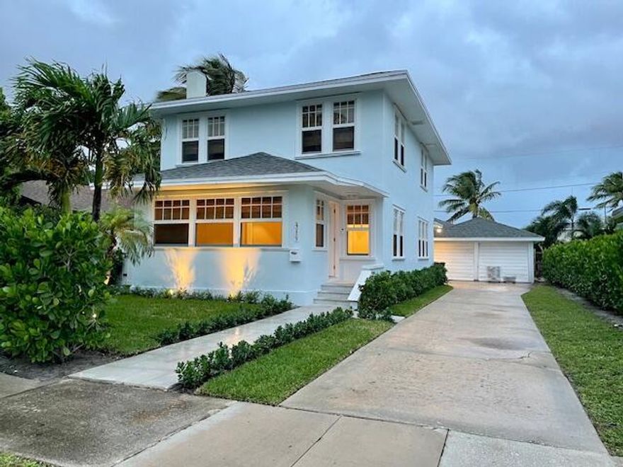 Rare opportunity to live in one of the most desirable neighborhoods. This beautiful 1924 craftsman style home located in historic Sunshine Park, features a gourmet kitchen, Dade Co pine floors, new impact windows, new roof and a private backyard area. Walkable to great restaurants, one mile to downtown WPB and 2 miles to renowned Worth Ave and the beach.