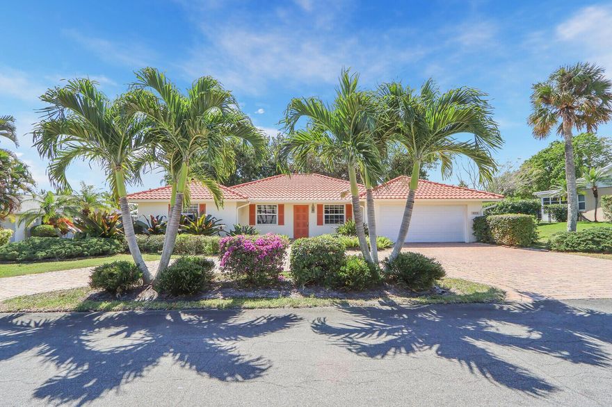 Live the Florida Lifestyle in the Marina and Tennis Community of The Soundings. Cozy, private, curb appeal. This charming Spanish style, CBS home offers, a beautiful barrel tile roof, copious parking on the circular cobblestone driveway & is located on a cul-de-sac where you will immediately feel at home. With additional living space in the screened lanai, this 3/2, garage home features the ambiance of a cottage. The Soundings Yacht and Tennis Club located directly on the Intracoastal across from Jupiter Island. Close to beach, shops, 1-95 and restaurants. Tenants can use the community pool and tennis/pickleball courts.