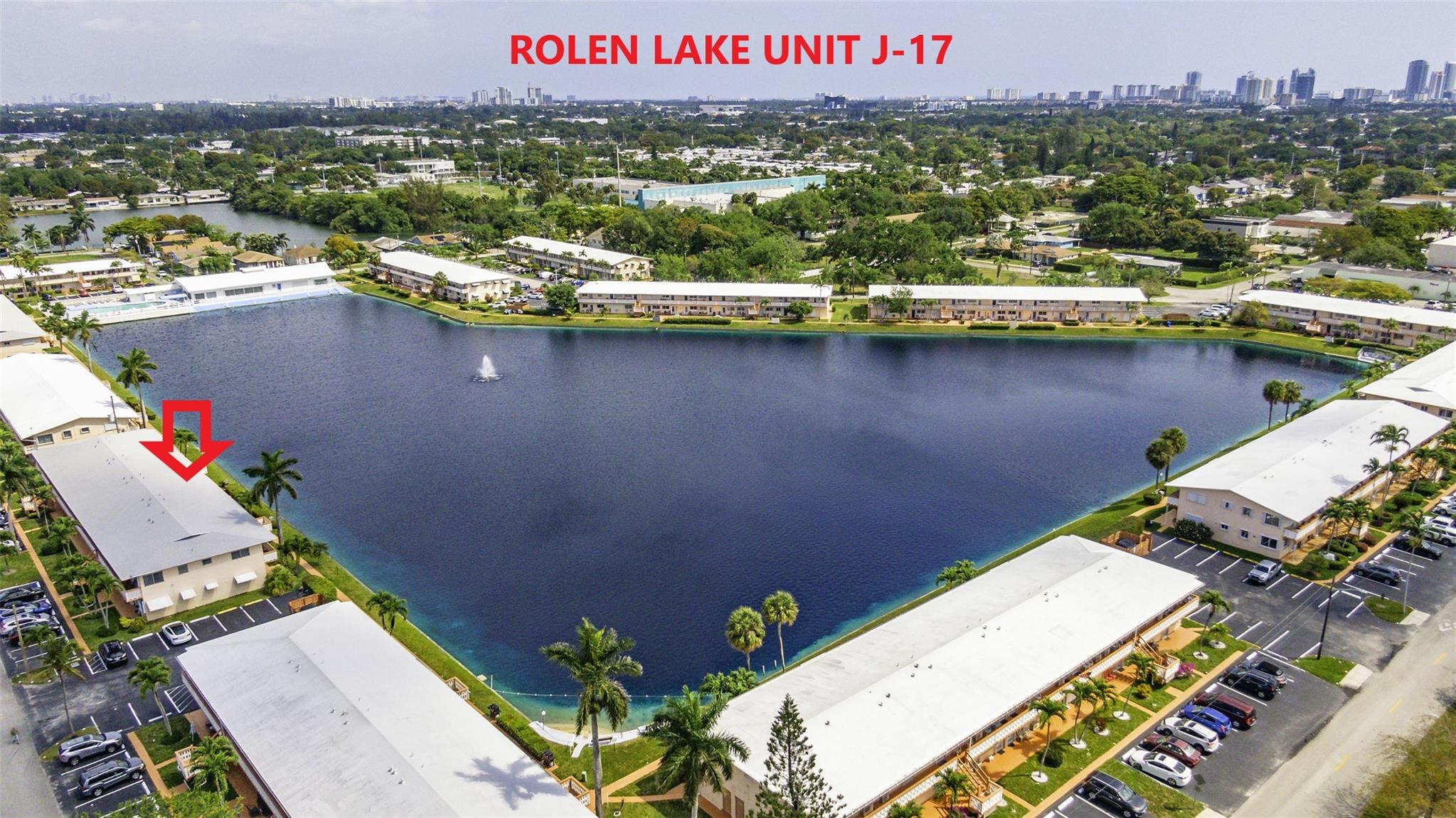 Fabulous TOP FLOOR with direct ‘LAKE VIEW’ sold FURNISHED TURNKEY! Come live in Rolen Lake Community year-round or use this unit as your vacation home! Enjoy the relaxing view of the lake & fountain with your morning coffee or your glass of wine at the end of the day! This unit offers an updated kitchen with newer countertop, sink/faucet, and brand-new fridge (2023). Ceramic floor throughout. NEW WATER HEATER (2023). Large pantry inside unit. MINI SPLIT CENTRAL A/C. Clean Bathroom updated with newer vanity and toilet. ACCORDIONS SHUTTERS on all openings. Large bedroom with plenty of closet space. Private terrace with BBQ for all the owners to use. Active 55+ community with clubhouse, small gym, library, heated pool, bocce, shuffleboard. Cash only. Rent after one-year, seasonal lease only.