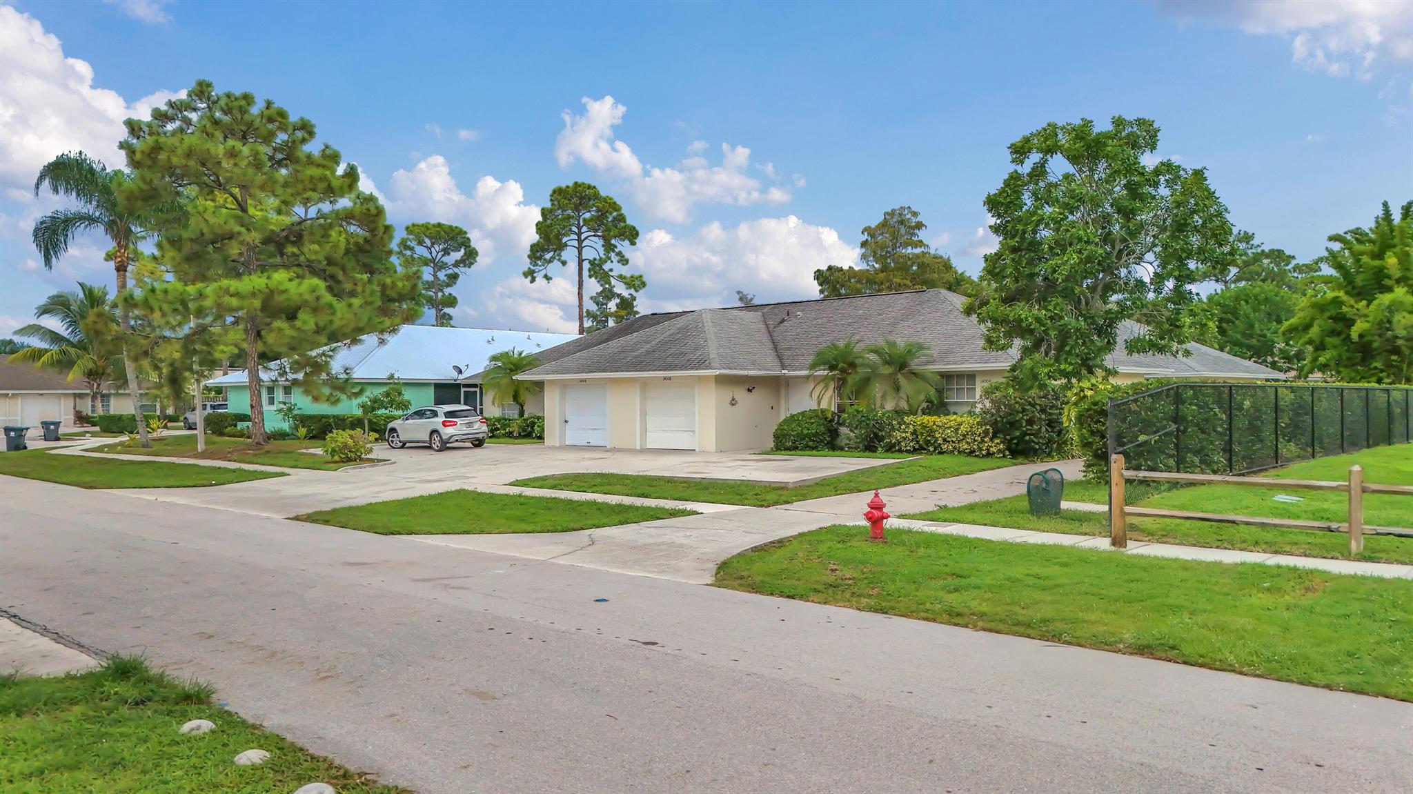 Rare 3BR/2BA villa in the heart of Wellington! Tucked on a quiet cul-de-sac, this spacious home offers the privacy of a single-family residence with the convenience of a villa. Only 4 units in the building and a low HOA make this property a standout. Enjoy an open floor plan, private patio, and generous bedrooms including a comfortable primary suite. Next door to a beautiful park, perfect for outdoor recreation and relaxation. Located minutes from top-rated schools, shopping, dining, equestrian venues, and the Mall at Wellington Green. Easy access to major roadways, beaches, and Palm Beach International Airport. A rare opportunity to enjoy the Wellington lifestyle with low maintenance and unbeatable value.