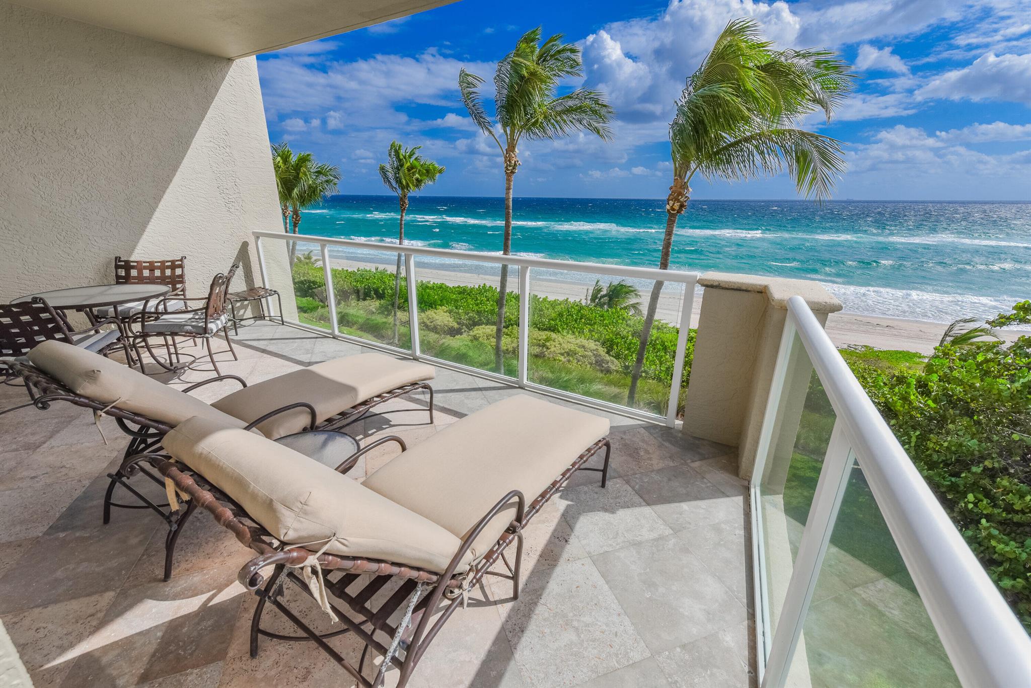 THE EXCLUSIVE OCEAN GRANDE, A BOUTIQUE CONDOMINIUM LOCATED ON A PRIVATE BEACH ON HILLSBORO MILE. NESTLED BETWEEN BOCA RATON & FT. LAUDERDALE, UNIT 301 IS LOCATED DIRECTLY ON THE OCEAN, SURROUNDED BY NATURAL LIGHT. THIS TWO BEDROOM, 2 1/2 BATHROOM RESIDENCE FEATURES MARBLE FLOORS THROUGHOUT, AND 2 BALCONIES. PRIVATE ELEVATOR. OCEANFRONT 2 STORY GYM. MEETING ROOM WITH KITCHEN. VALET PARKING. 24 HOUR SECURITY. RESORT STYLE HEATED POOL. STUNNING NEW LOBBY TO WELCOME YOUR GUESTS. WATCH THE BOATS GO BY ON THE INTRACOASTAL. IF YOU ARE SEEKING AN ELITE AND ELEGANT BUILDING - THIS IS IT!