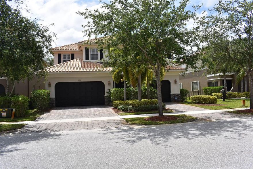 RARE Private Pool 5 Bed 3.5 Bath Maintenance Free Home! All Pool/Lawn/SecSystem Maintenance is all Included! Plus Granite & Wood SS Kitchen, Granite & Wood in Baths, Travertine tile, Coffer Ceilings, French Doors, Elegant Staircase & More Await YOU! The Kitchen boasts Stainless Steel GE Profile Appliances. Kitchen Dining Area overlooks designer tranquil pool and paver patio. Over sized Lot of .20 acres & Additional Optional 5th Bedroom floor plan on second floor are more bonus features of this majestic home. Master bedroom closets have shelving systems and are over sized. With nearly 3800 sq ft under air, 3+ parking spaces w/extra single driveway this is a lovely place to call home.