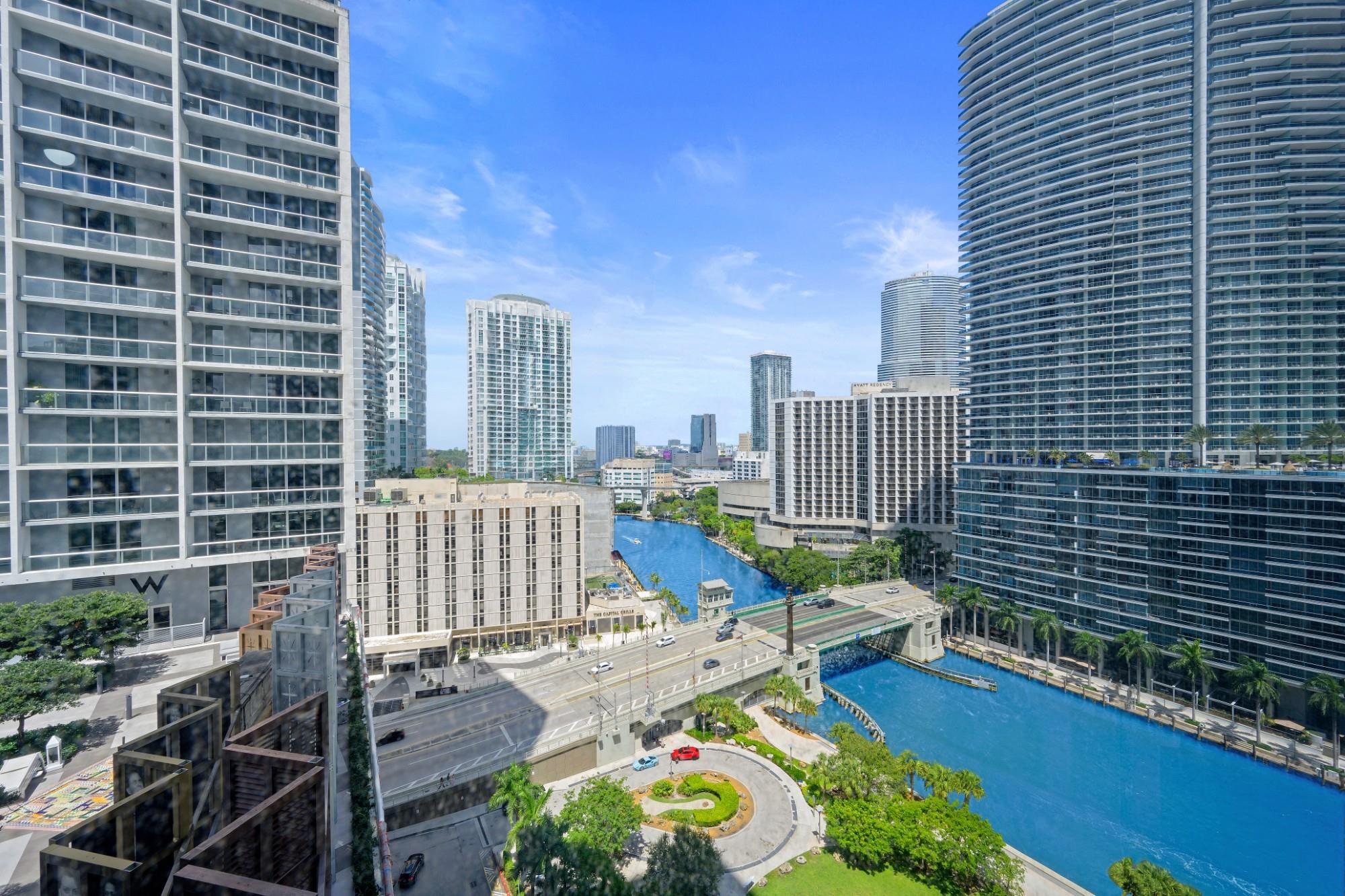 Welcome to Paradise. Luxurious Corner Residence with Panoramic Views at Icon Brickell. Experience Stunning 2-bedroom, 2-bathroom corner unit. This 15-Line residence offers breathtaking direct views of the Miami River, Biscayne Bay, & downtown Miami skyline. The expansive, open floor plan & oversized private balcony are perfect for enjoying the views & the Florida sunshine. The unit features marble floors, floor-to-ceiling, impact glass doors. The Italian-designed kitchen is equipped with high end appliances such as a Sub-Zero fridge & Wolf cooktop. The main bedroom includes an ensuite spa-like bathroom. The pool deck features a 300-foot-long pool, wading pool, & a hot tub overlooking Biscayne Bay. 28,000-square-foot spa & fitness center. The building is home to upscale Cipriani restaurant.
