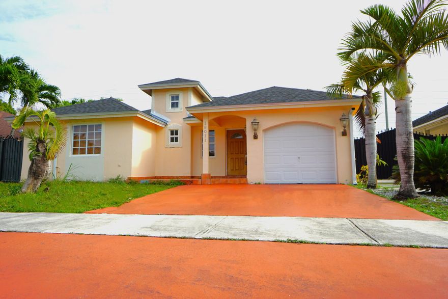 Perfect neighborhood, this 4 bedroom, 2 bathroom home ,with a one car garage, large kitchen, etc., no back neighbors and No HOA. Perfect location! .The roof is new  2 year and a half old and has been new. perfect to get low insurance
