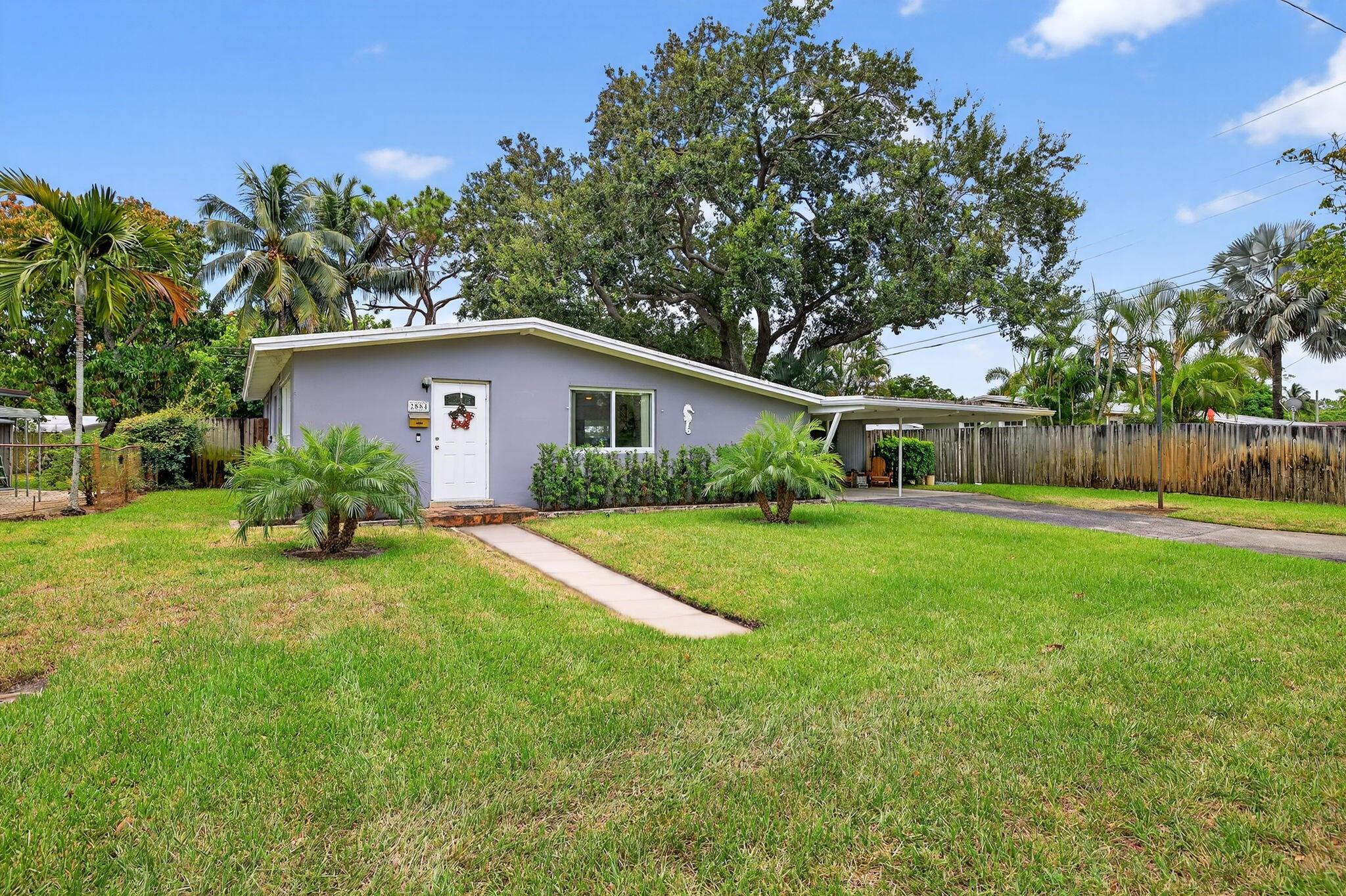 Don't miss this beautifully maintained and move-in ready 3-bedroom, 2-bathroom home offering both charm and functionality with no HOA restrictions! Step inside to discover gorgeous wood beam ceilings that bring warmth and character to the space, along with tile flooring throughout the main living areas for easy upkeep. The kitchen features a brand new refrigerator and flows nicely into the living space, making it perfect for both everyday living and entertaining. Enjoy the convenience of indoor laundry. Major updates have already been taken care of, including a new roof (2021), newer A/C and water heater, partial impact windows, and fresh exterior paint.Step outside to your fully fenced backyard oasis, complete with a private pool, lush landscaping, and plenty of space to relax!