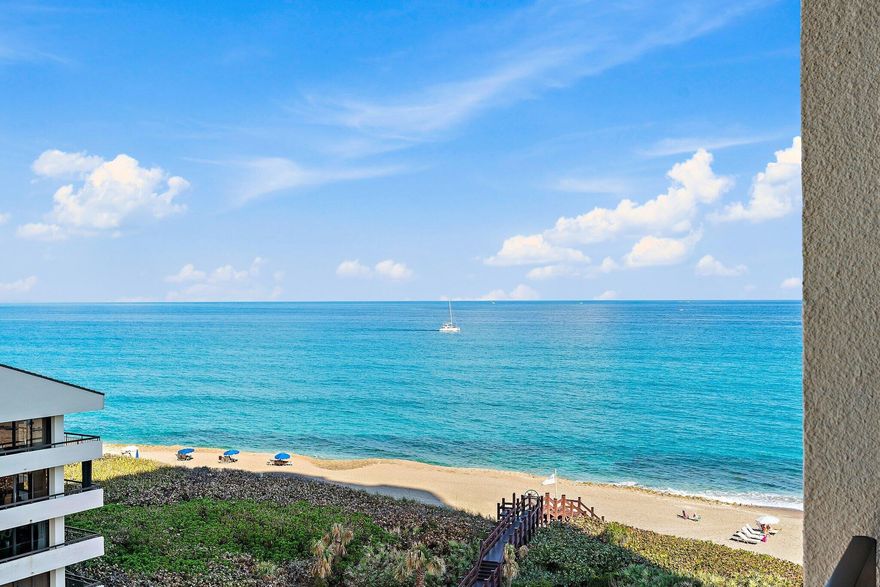 Enjoy the beauty of Singer Island from this completely remodeled 7th floor North West corner residence at the Martinique East tower. This 2 bedroom, 3 1/2 bathroom condo offers a spacious floorplan and privacy with only 4 residences per floor. Three balconies invite you to relax, entertain, and dine outdoors while overlooking the gorgeous Intracoastal and ocean. The Martinique features the finest community amenities including a manned gate, lobby with concierge, parking garage, library, billiard room, fitness facilities, tennis courts and private restaurant open for breakfast, lunch, dinners and parties! The pool deck is under renovation this year.