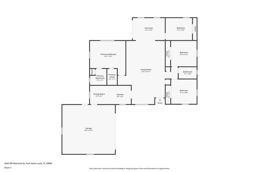 Photo of 2542 SW Warwick Street, Port Saint Lucie, FL 34984 (MLS # R11002235)