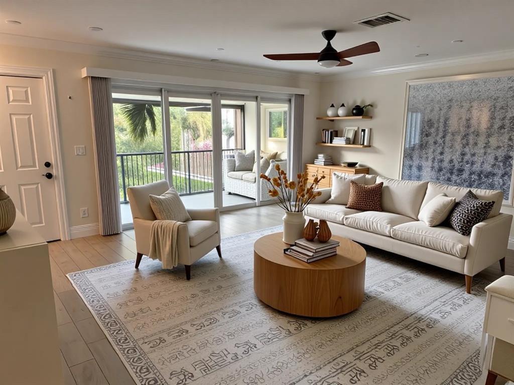 SEASON IS HERE! Rarely available 3 bed/2 bath fully furnished condo available from 10/1/25-4/30/26. Incredibly located, this rental is just east of federal highway so you can walk to the beach, or take a short trip to downtown atlantic avenenue (approximately 2.5 miles). This unit boasts impact windows, plantation shutters, plank tile flooring, an oversized galley kitchen, laundry room with a full sized washer and dryer, two closets in the primary bedroom, updated bathrooms, and a massive oversized screened in balcony that can be used for storage/bicycles. Community offers a beautiful pool just steps away from your unit. Whole Foods, Fresh Market, Publix, restaurants and shopping and just around the corner. Furnishings will be ordered upon lease execution.