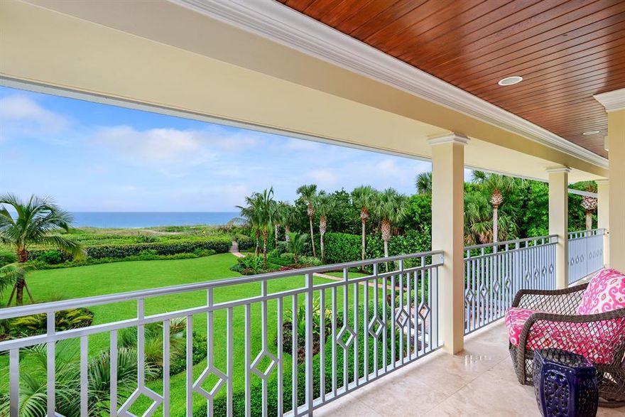 100 ft of pristine beach is the backyard for this fully renovated home. Unique 2 story design with front entry pool and large fenced green space for the private backyard setting. New gourmet kitchen just completed in 2016, bathrooms, FULL house generator, wood floors, and more. Choice of downstairs or upstairs master suites. 1 mile from Vero's popular Ocean Dr shops & restaurants.