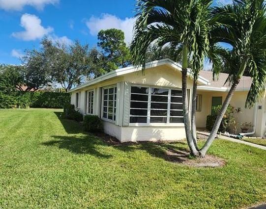 Located in a quiet, desirable 55+ Community, this 2-bedroom/2 Bath Villa is just minutes from shopping, dining, and everyday conveniences. Just completely beautifully remodeled, you will feel the abundance of light with the many windows and updated paint and decor. This charming Villa offers the perfect blend of comfort and style and is ready for you to move in, sparing no expense with its updating. You will find 2 large bedrooms, oversized living room, dining, dream kitchen, and an additional DEN/OFFICE/OR 3RD BEDROOM as well. Rent includes: Water, Cable, Internet, all amenities, lawn cutting, pool, pickleball, tennis, bocce and fitness room, everything but your electric. Laundry room is only shared with 3 other neighbors, brand new machines, right out your back door. Will not dissappoint
