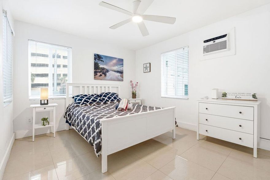 BEACHSIDED BOUTIQUE BUILDING AT HOLLYWOOD BEACH AND THE FAMOUS BROADWALK.  THIS IS A FIRST FLOOR, FULLY FURNISHED 1 BEDROOM/ 1 BATH UNIT.  IMPACT WINDOWS, 2 NEWER A/C UNITS, TANKLESS HOT WATER HEATER, KITCHEN HAS REFRIGERATOR-FREEZER, STOVE-AND OVEN, MICROWAVE,  PLUS A LARGE BATHROOM WITH STEP IN SHOWER.  2 FLAT SCREEN TV'S AND WALK IN CLOSET.   $2000.00 INCLUDES ELECTRIC, WATER.   LAUNDRY ON THE PREMISES.  AND NICE PATIO DECK TO SIT AND ENJOY THE OUTDOORS.  QUARTERLY PEST CONTROL.  STREET PARKING ONLY.  NO PETS, NON-SMOKERS, MAX 2 PERSONS.   LOOKING FOR A BEACHSIDE FURNISHED ONE BEDROOM WITH AN  ALL INCLUSIVE PRICE LOOK NO FURTHER!  OWNER PREFERS ONE YEAR- BUT WILL TAKE 6 MONTHS. RAPID APPROVAL AND MOVE-IN.    DON'T MISS THIS ONE! Rent includes electricity, water, sewer