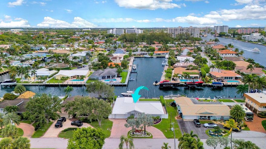 Welcome to 2739 NE 10th St in the coveted Harbor Village Isle. This 3-bed, 2.5 bath waterfront home offers 80 feet of waterfrontage,direct ocean access with no fixed bridges, just three homes from the main Intracoastal. Set on a wide T-shaped canal, it features an 80' dock with water/electric perfect for larger vessels. Interior highlights include impact windows/doors and a bright, open layout ideal for indoor-outdoor living. Enjoy the best of South Florida just minutes to the beach, waterfront dining, and the Pompano Beach Pier. A rare opportunity to live the ultimate boating lifestyle in one of Pompano's most desirable neighborhoods.