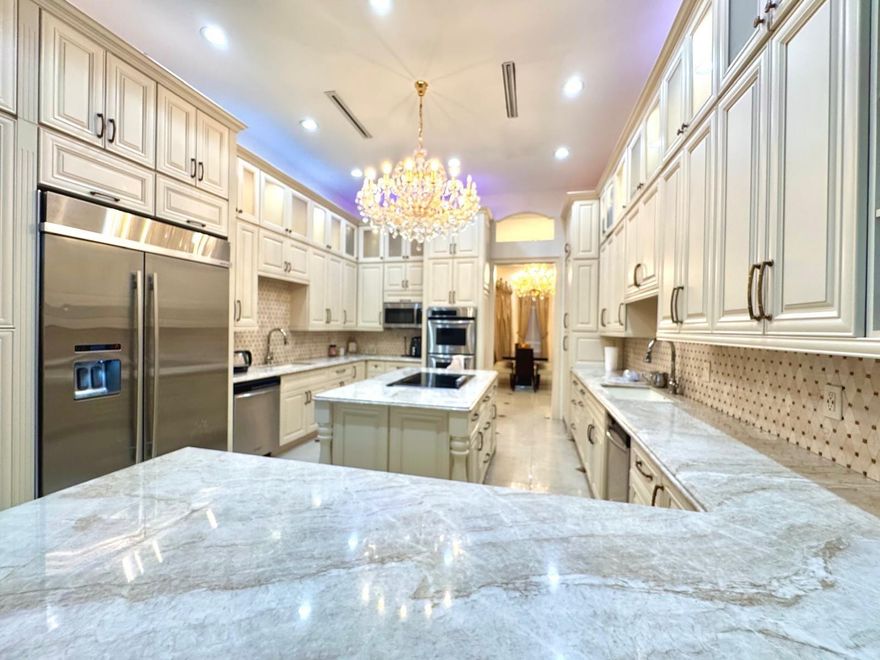 Spacious 5-bedroom, 5-bath residence plus maid’s quarters located in the heart of Emerald Hills, within the desirable Stirling Oak Estates community. Just a short walk to places of worship.This impressive home features soaring 18-foot vaulted ceilings, a fully equipped kosher kitchen with double sinks and double ovens, and expansive living areas ideal for both entertaining and everyday living. Step outside to a beautifully landscaped backyard complete with a private pool and outdoor BBQ bar — perfect for hosting family and friends.Seller is highly motivated!Furniture is negotiable.