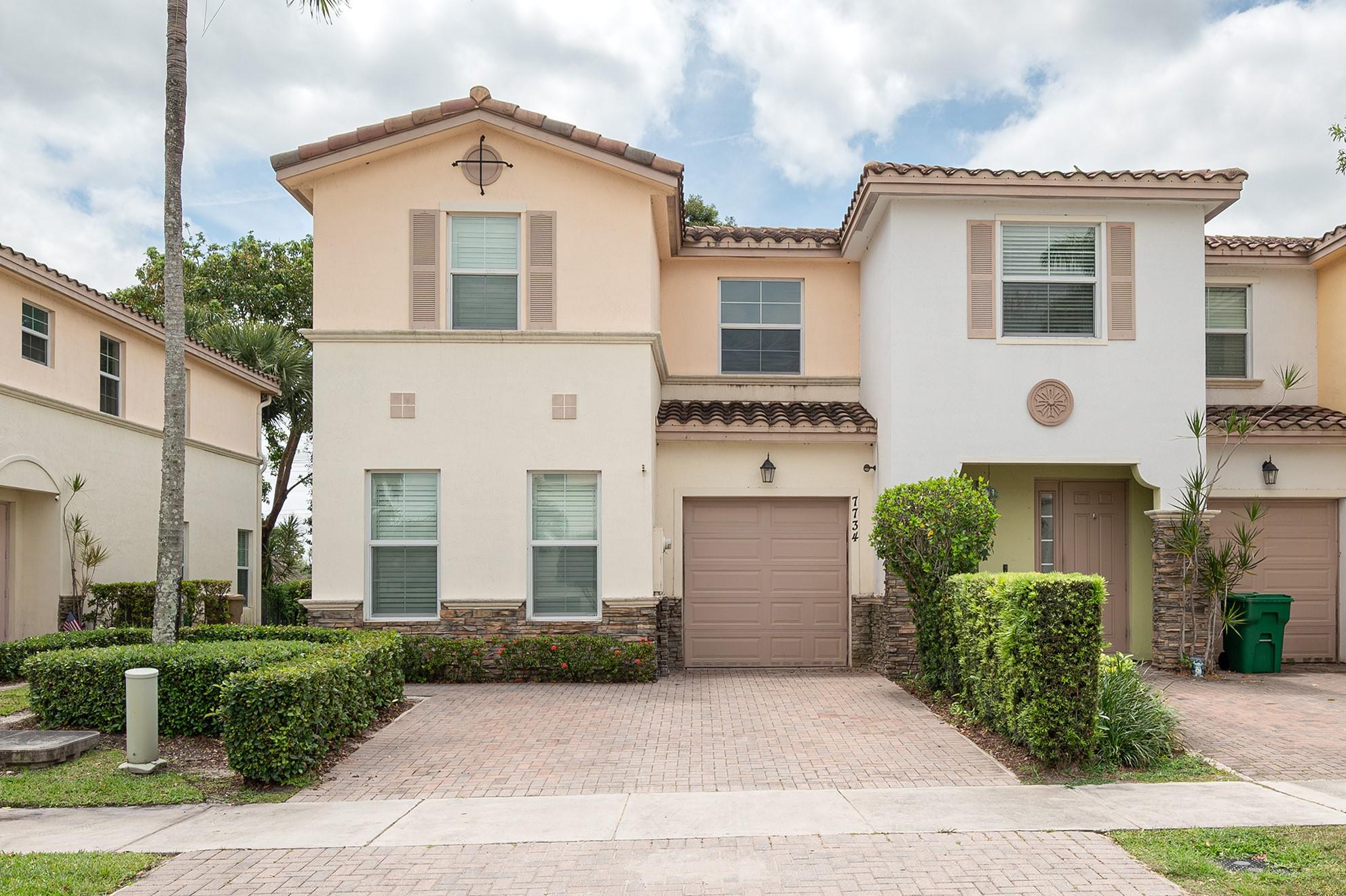 Beautifully maintained 3 bed + office, 3 bath corner townhome in highly sought-after Belle Tara! Built in 2015, this spacious two-story home features a bright and open layout with impact windows, plantation shutters, and quality finishes throughout. The kitchen includes granite countertops, stainless steel appliances, and a center island. The primary suite offers a large walk-in closet and a bathroom with double vanities, separate tub, and glass-enclosed shower. Upstairs laundry adds convenience, while two additional bedrooms and a downstairs office provide ample flexible space. Attached garage plus driveway parking. Belle Tara is a pet-friendly community with a pool, fitness center, and plenty of guest parking. Ideally located near shopping, dining, highways, and top-rated schools.