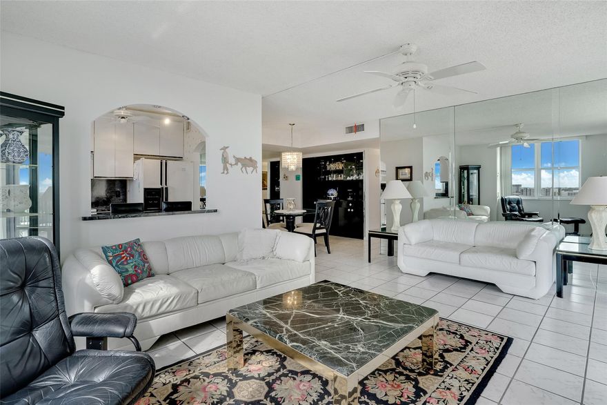Enjoy beachfront living in this SW corner 2 bedroom 2 bath oceanfront condo with Intracoastal and ocean views. Gorgeous sunsets from the west facing windowsNew refrigerator, partially open kitchen, living/dining area, walk-in closet in primary bedroom, Murphy bed in guest bedroom. Furniture is negotiable, garage parking, cable and internet are included. Fabulous beachfront recreation center with all amenities including 2 pools, 2 gyms, bbq grills and picnic tables on the beachLocated in the heart of Pompano Beach, walk to shopping, 4 star dining, tiki bar, fishing pier and all that Pompano Beach has to offer. Building is undergoing concrete restoration and balcony may be closed off during the term of the lease.