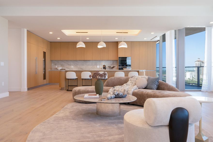 AVAILABLE NOW! BEST VALUE on the highly desirable North side of Forté on Flagler, a 40-residence, boutique, luxury waterfront building. MOVE-IN READY!
A private elevator opens directly into your spacious 4 bedroom/4.5 bathroom open floor plan. Floor-to-ceiling glass with panoramic water views. Enjoy a gourmet kitchen with high-end appliances & custom cabinetry, expansive living and dining zones ideal for entertaining, & an oversized terrace that merges indoor elegance with outdoor ease. The primary suite features a spa-style bath & generous walk-in closet, while three additional bedrooms & baths offer comfort and privacy for family or guests. Exquisite 5-star amenities curated for discerning buyers who value privacy, prestige & the ultimate waterfront lifestyle. A MUST SEE!