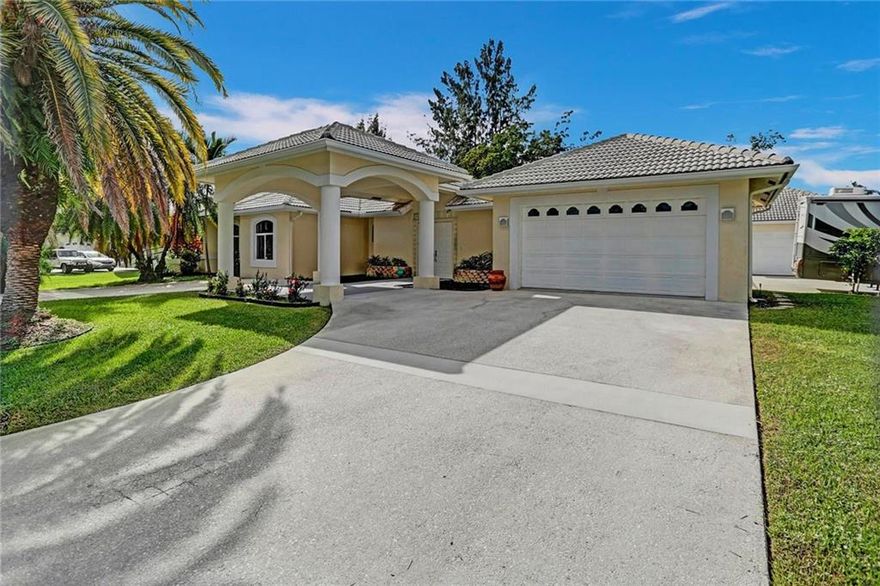 Very desirable property on 1.1 acre corner lot. This 3/2.5 home boasts a revitalized interior perfect for multi generational families, Airbnb, or anyone looking for plenty of space. There is a fourth room that could easily be an office or a bedroom. The property has a gorgeous pool surrounded by a HUGE patio that is perfect for entertaining, Dual 2 car garages, plenty of room to park an RV, boat, or a fleet of cars. Property also has a beautiful apartment in the rear for Mom or grandma, or extra income. Newer A/C and hot water tank. The property has been fully staged and comes WITH the furniture. Do yourself a favor and plan a tour of this home. You will not regret it !