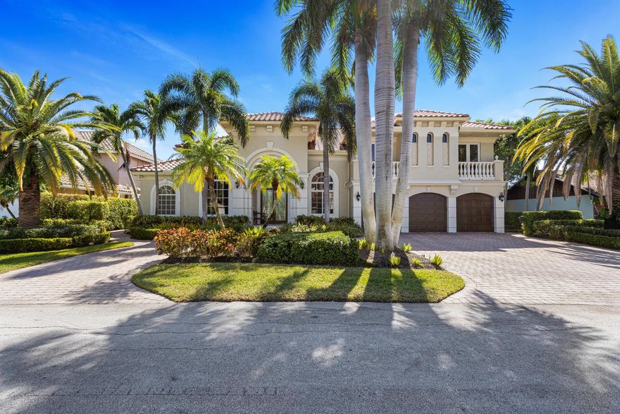 Reimagined Custom Deepwater Estate Sited on 90 ft +/- of waterfrontage in the enclave of Tropic Isle. Immediate water views from the grand foyer framed by floor to ceilings windows and 14 ft +/- architectural coffered ceilings. This stunning 4 bedroom plus an office, 4 full and 1 half bathroom open floorplan residence boasts 3,672 sqft +/- perfect for indoor/outdoor entertaining and family living. A spacious and bright first floor waterside master suite, topped by a tray ceiling, features sliding doors shaded by coastal plantation shutters that open to the pool deck. Other amenities include a formal dining room featuring a wet bar to match the chefs kitchen, 3-car garage, all impact windows & doors, and a new roof January 2023.