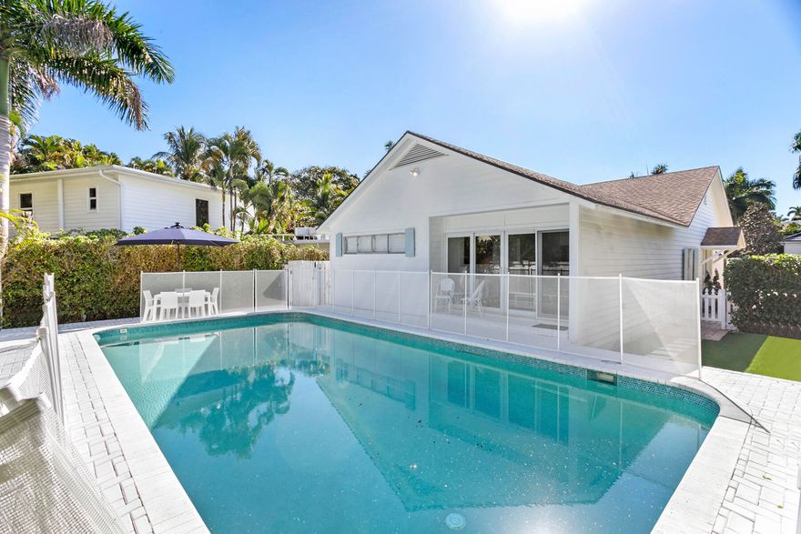 This charming 3-bedroom, 3-bath Key West-style cottage has been beautifully updated and offers bright, cheerful living spaces throughout. Recently renovated, the home features new flooring, stylishly redesigned bathrooms, modern appliances, and an inviting open floor plan that fills with natural light.
Oversized yard and a newly re-surfaced pool.  Ideally located, the property is just moments from the beach and the scenic bike trail.
Available for annual rental or shorter-term stays, this cottage is a delightful offering in a prime Palm Beach location.