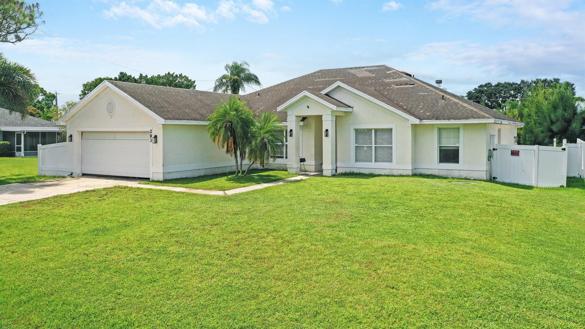 Welcome to this beautifully designed 5-bedroom, 2-bath home that perfectly blends comfort, style, and functionality. Set on a generous lot with plenty of space to add a pool,, garden,and entertaining area, This property offers room to grow and play.Step inside to an inviting open floor plan featuring high ceilings and abundant natural light, creating a bright and airy feel. The kitchen flows seamlessly into the dining and living areas, making it ideal for entertaining.The dedicated office provides a quiet workspace, while the large closets in every bedroom ensure you'll never run out of storage. A 2-car garage offers both convenience and extra room for tools, hobbies, or gear.