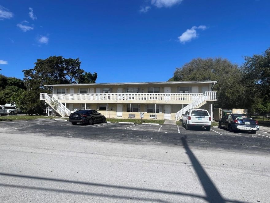 Land with income in an area ripe for redevelopment! Fully rented 2 story CBS 6 unit multifamily property centrally located in the rapidly changing Sistrunk neighborhood of Fort Lauderdale. Property consists of 6: 2 bed 1 bath units. All units currently rented bringing in $9800/m total. Sits on 10,125sq/ft lot zoned RMM-25. Lots of potential for redevelopment with income to cover carrying cost. See attachments for current rent roll. READ BROKER REMARKS.