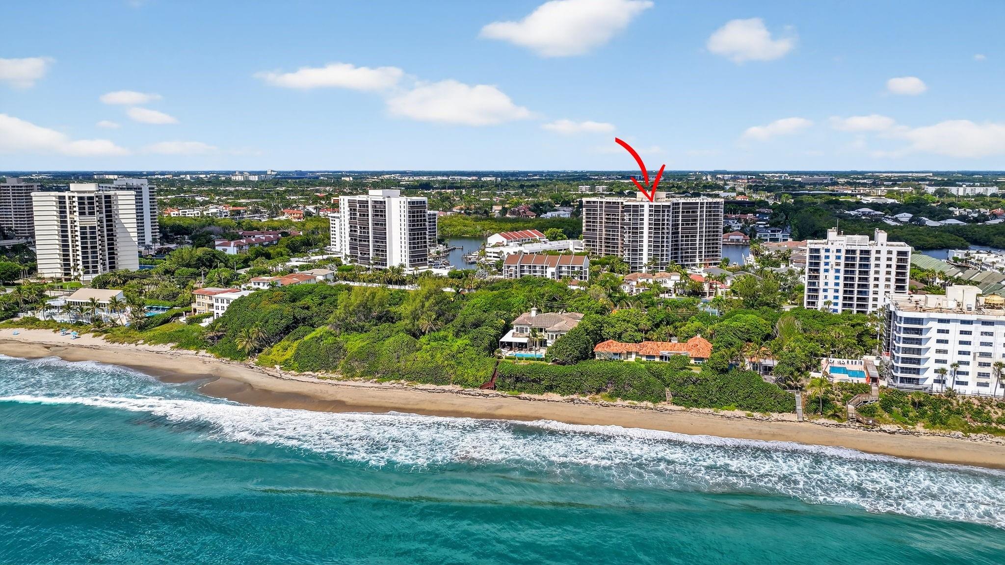 Experience luxury coastal living in this fully renovated 3-bedroom, 2.5-bath Southeast corner 6th floor condo in exclusive Braemar at Boca Highland. 2,665 total sqft of refined comfort, this light-filled home features impact glass windows, tile floors & a spacious open living & dining area. The sleek kitchen boasts quartz countertops, wood cabinetry & an eat-in nook with captivating views. Enjoy a wraparound balcony overlooking the ocean, marina & pool, plus a large primary suite including double dressing, large bathroom with separate tub & shower. Nestled in gated Boca Highland, residents enjoy a private oceanfront beach club, tennis courts, fitness center, 24-hour concierge & more. Move-in ready, this rare offering blends luxury, serenity & a vibrant, resort-style lifestyle on scenic A1A