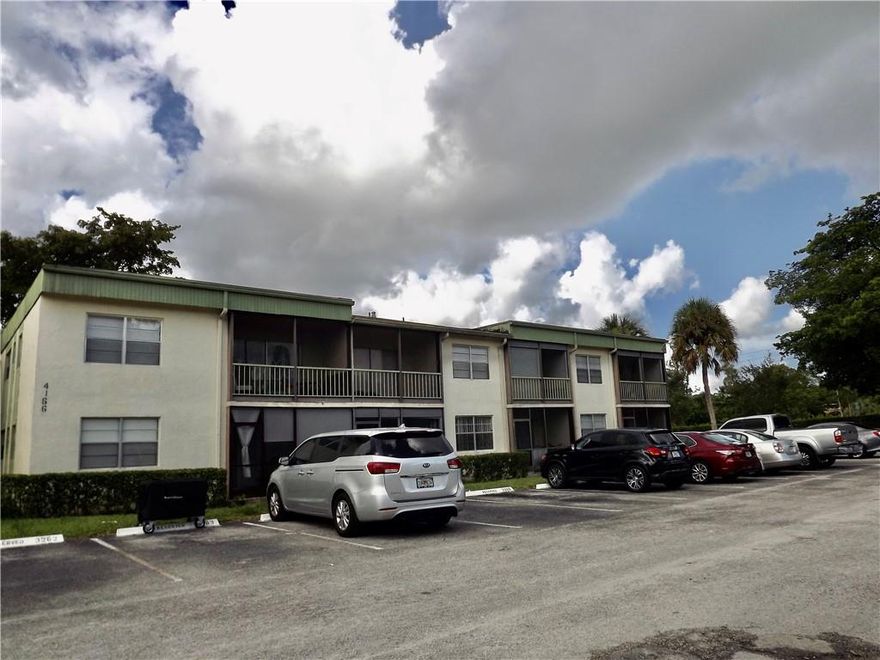 Fabulous Coral Springs location. One bedroom, 1 1/2 bath condo with low HOA. Large living room/dining room and spacious master bedroom with walk in closet. Tile throughout. Freshly painted, mostly original with some updates but in excellent condition. Buyer can move in and update over the course of time. The screened patio has been newly screened. Washer and Dryer IN THE UNIT. Unit has hurricane shutters for the patio. Condo can be rented after 1st year of ownership. Community has clubhouse, pool and tennis courts. Association dues include water and cable. The only additional cost other then Association dues is electric!!! Fabulous affordable condo for first time buyer. PLEASE SEE ATTACHMENTS FOR ASSOCIATION APPLICATION, CURRENT FINANCIALS AND SELLER'S DISCLOSURE. Condo docs are hard copy and will be supplied upon execution of contract.