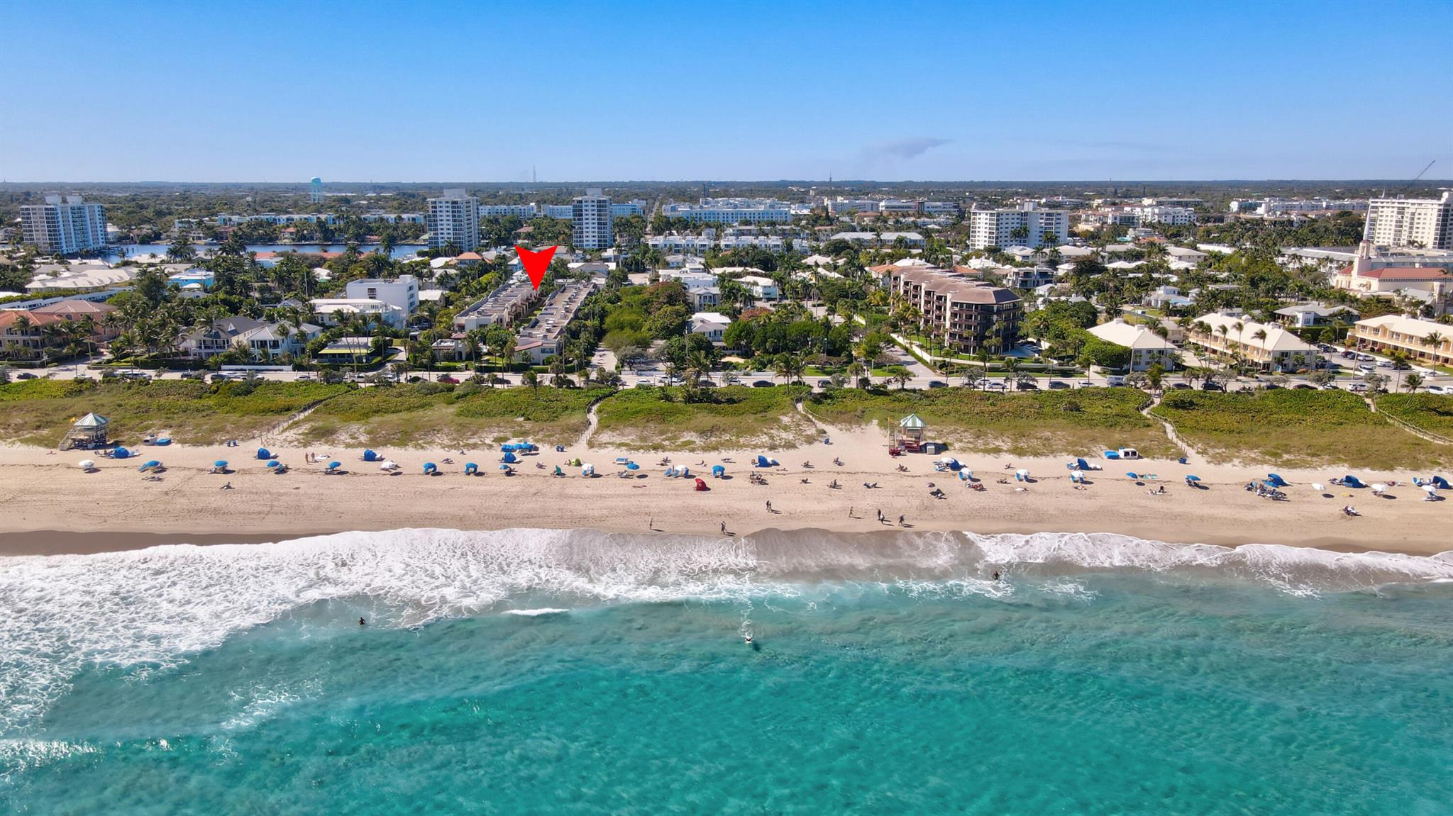 High-end modern design meets with understated coastal style. The designer's attention to detail is displayed throughout the entire newly renovated residence, floor to ceiling. Jardin del Mar is a private beach side community that is PET FRIENDLY and offers a heated pool, club room and a large deck for entertaining with fabulous ocean views. Unit has garage parking (2 spaces) with two large storage closets and an inside stairwell to your condo. Features include 2 Bedrooms with en-suite baths, walk-in closets, laundry/storage room and large balcony (new TREX Decking) off the kitchen. In addition, high-end Thermador, Bosch, and Leibherr appliances, quartz counters, porcelain tile and impact windows/doors. Ideal location, come and enjoy all that Delray Beach has to offer!
